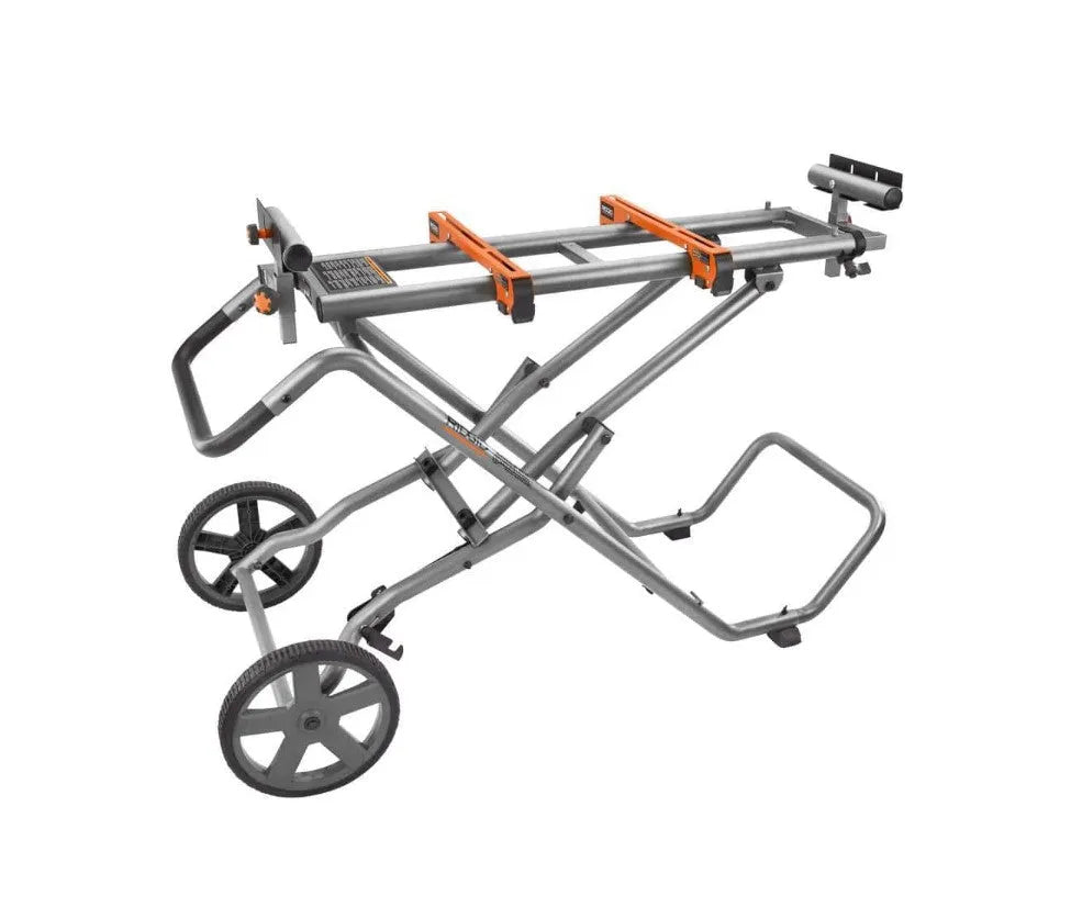 Universal Mobile Miter Saw Stand with Mounting Braces