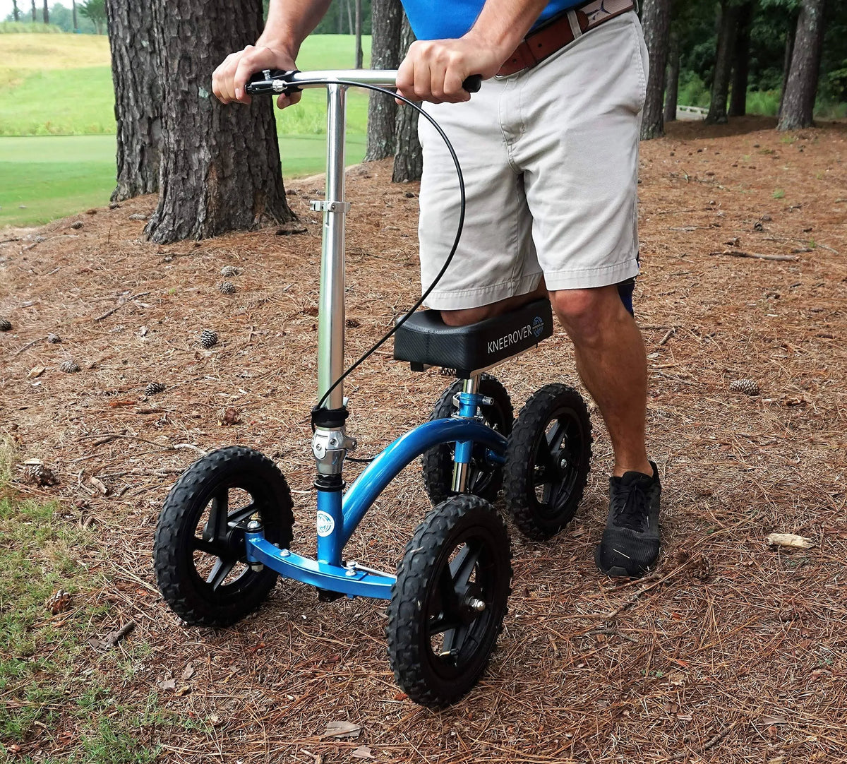 New KneeRover Quad All Terrain Knee Walker in Metallic Blue