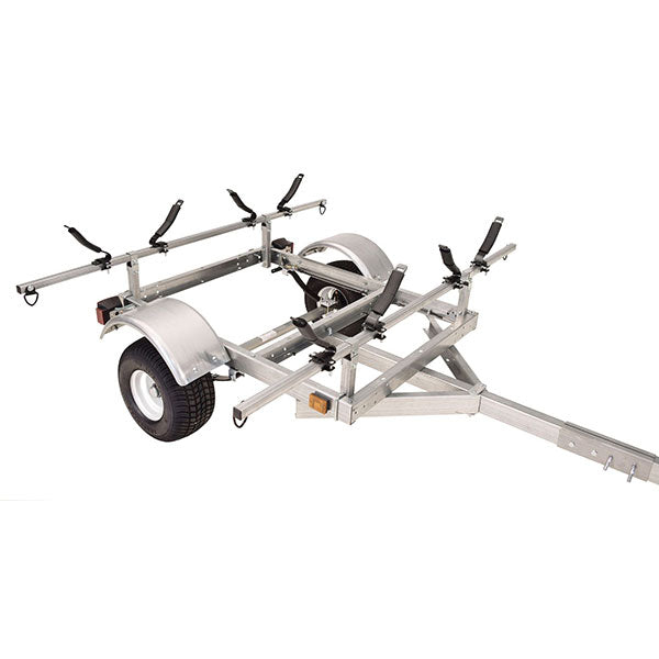 Malone LowMax 2 Kayak Trailer Package, 600 lb Capacity, Galvanized Steel, LED Lights, 70 MPH Rated Tires