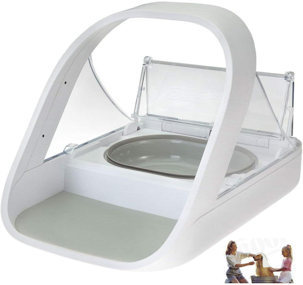 Automatic Pet Feeder -Microchip Pet Feeder – MPF001 – Suitable for Both Wet and Dry Food – Bonus eOutletDeals Pet Towel