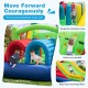 Inflatable Obstacle Course Bounce House with Dual Slides and Tunnels without Blower