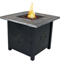 Sunnydaze 30-Inch Square Propane Fire Pit Table - 40,000 BTU Outdoor Gas Fire Pit Table with Lava Rocks and Weather-Resistant Cover