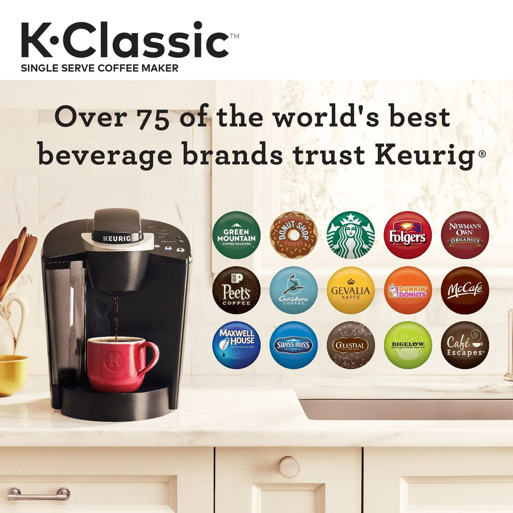 Keurig K Classic Coffee Maker Single Serve K Cup Pod Coffee Maker, Black