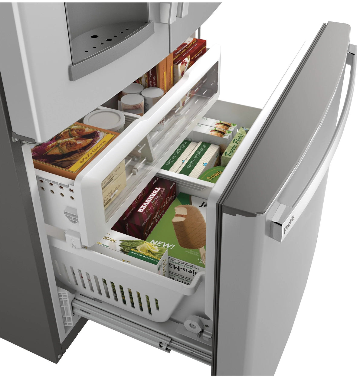GE Profile? Series ENERGY STAR? 27.7 Cu. Ft. Fingerprint Resistant French-Door Refrigerator with Hands-Free AutoFill