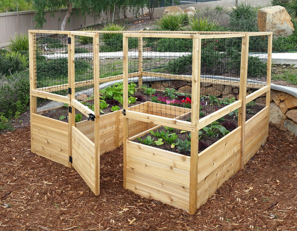 Deer Proof Cedar Complete Raised Garden Bed Kit ??8??x 8??x 20��??