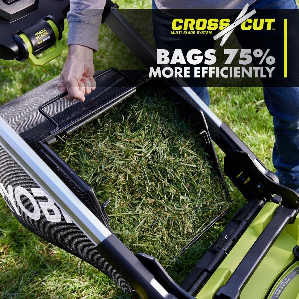 Ryobi 40V HP Brushless 21-in Self-Propelled AWD Lawn Mower �C Whisper Series �C Includes (2) 6.0Ah Batteries and Charger