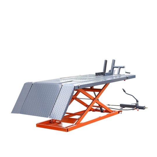 TMG-1500PML 1500-lb Portable Motorcycle/ATV Scissor Lift, 48'' Work Platform, Air and Foot Pedal Operating
