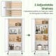 Storage Cabinet with Wheels and Adjustable Shelves