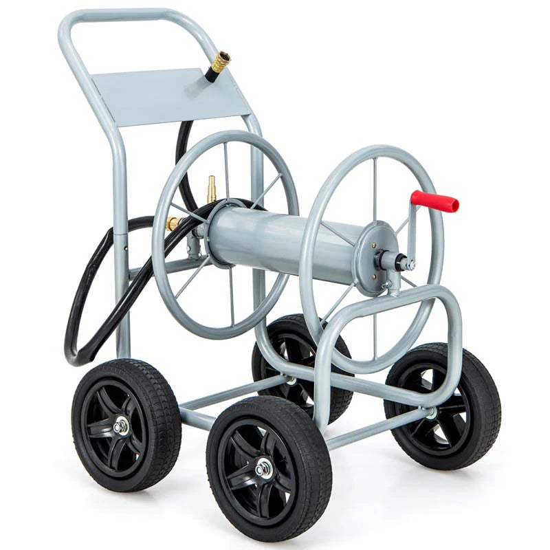 Garden Hose Reel Cart Holds 330 FT of 3/4" or 5/8�?& 400 FT of 1/2" Hose, Heavy Duty Yard Water Planting Cart