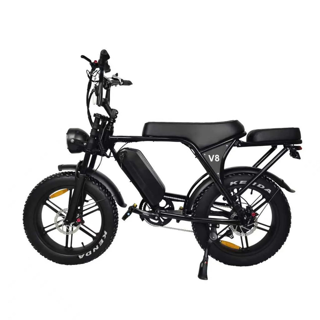 Fat Tyre 20" Off Road Electric Bike - Black Saddle