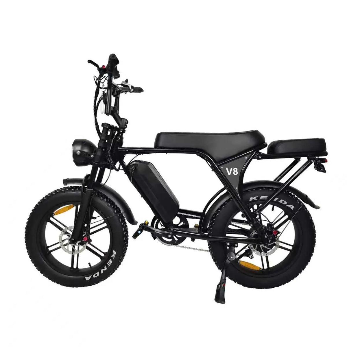 Fat Tyre 20" Off Road Electric Bike - Black Saddle