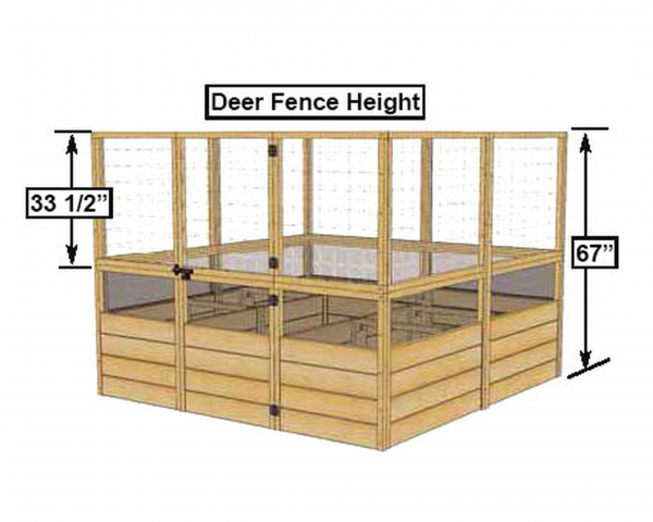 Deer Proof Cedar Complete Raised Garden Bed Kit ??8??x 8??x 20��??