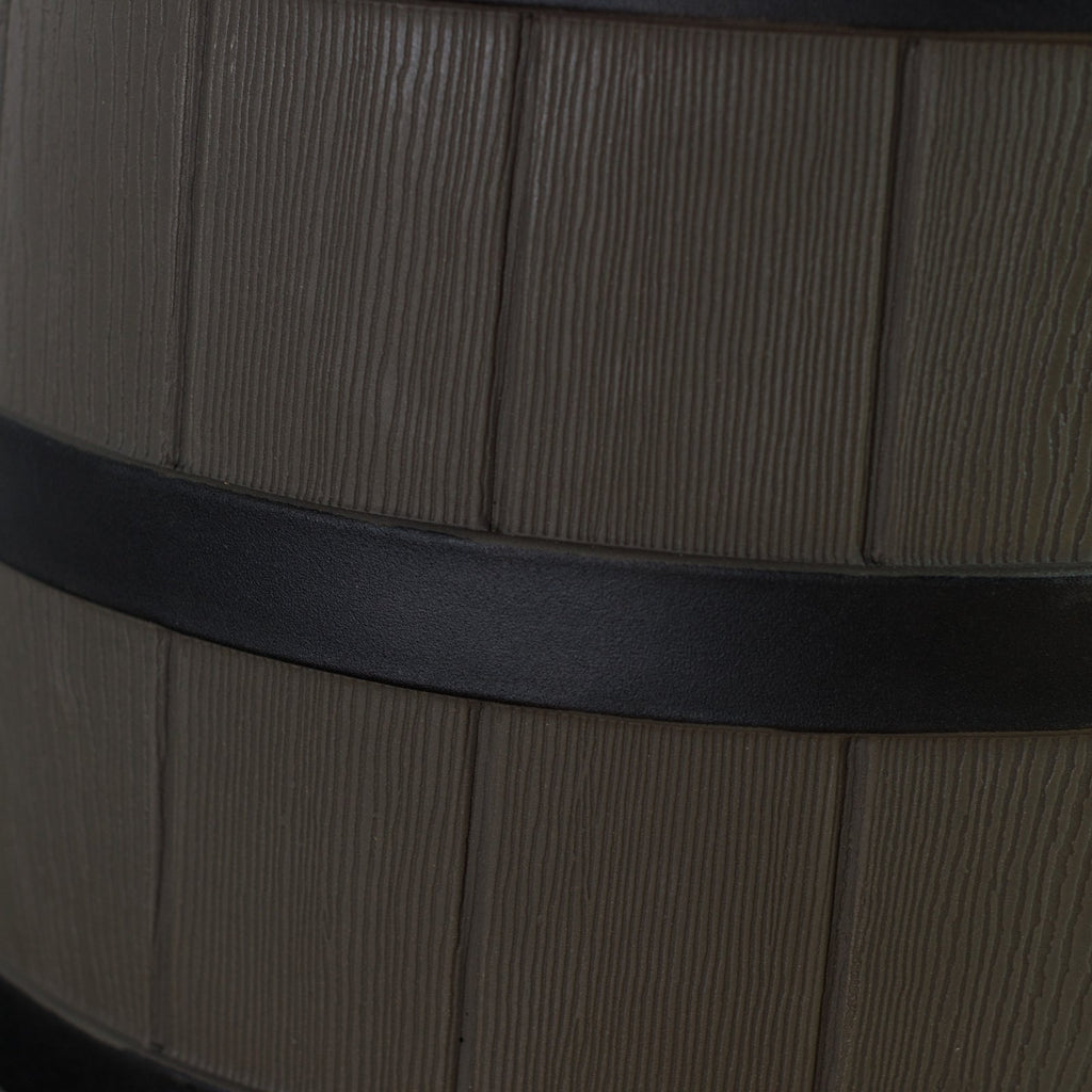 50 Gallon  Darkened Rib Rain Barrel, Green