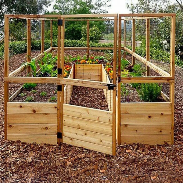 Deer Proof Cedar Complete Raised Garden Bed Kit ??8??x 8??x 20��??
