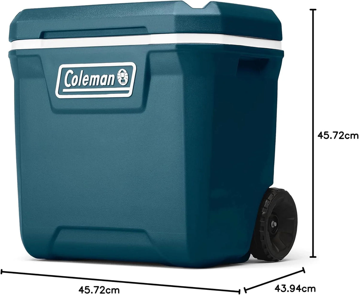 Coleman Classic Series Insulated Portable Wheeled Cooler, Leak-Resistant Outdoor Hard Cooler Keeps Ice up to 5 Days, 100-Quart