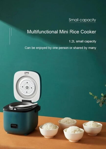 1.2L Mini Electric Rice Cooker – Intelligent, Automatic, Household Appliance for Small Meals, Food Warming, and Steaming – Ideal for 1-2 People Blue