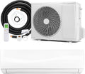 TANGZON 24000 BTU Air Conditioner Wall Split, 5 in 1 Air Conditioning Unit Heater Dehumidifier Air Purifier Fan with Heat Pump, Remote & Installation Kit, A++ Rating, Inverter, Wall AC Unit for 139㎡