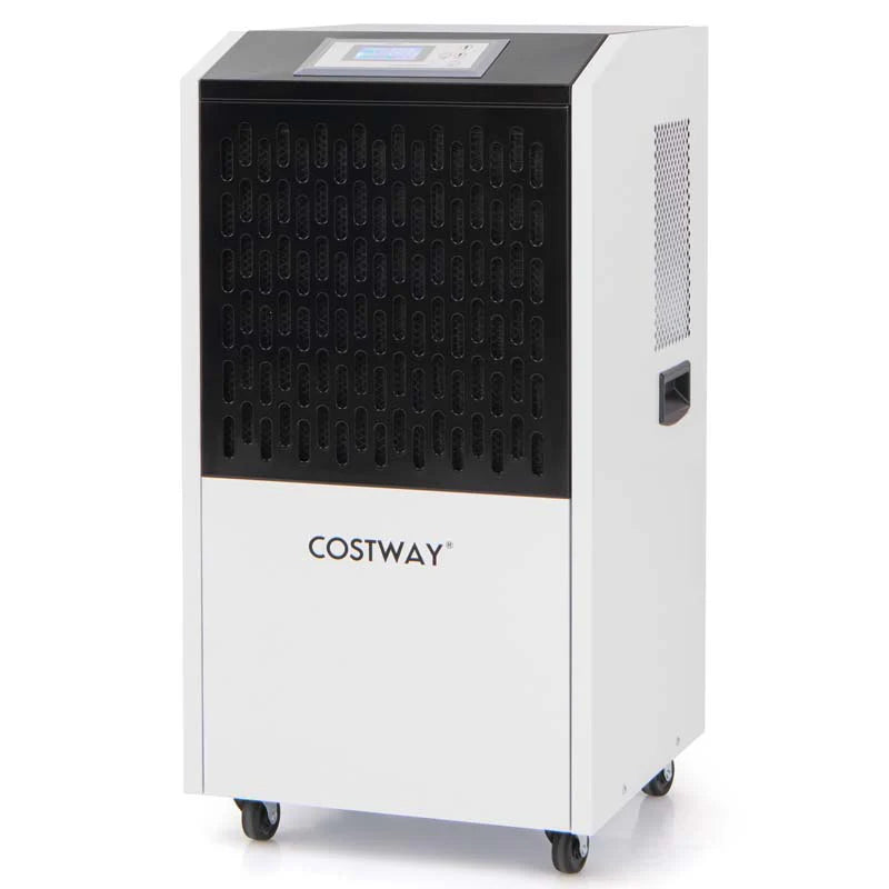 250 Pints Portable Commercial Dehumidifier with Drain Hose & 4 Wheels, Heavy Duty Industrial Dehumidifier for Basement Warehouse
