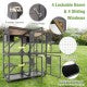 72 Inch Large Wooden Cat House Catio Kitten Enclosure on Wheels with Weatherproof Asphalt Roof