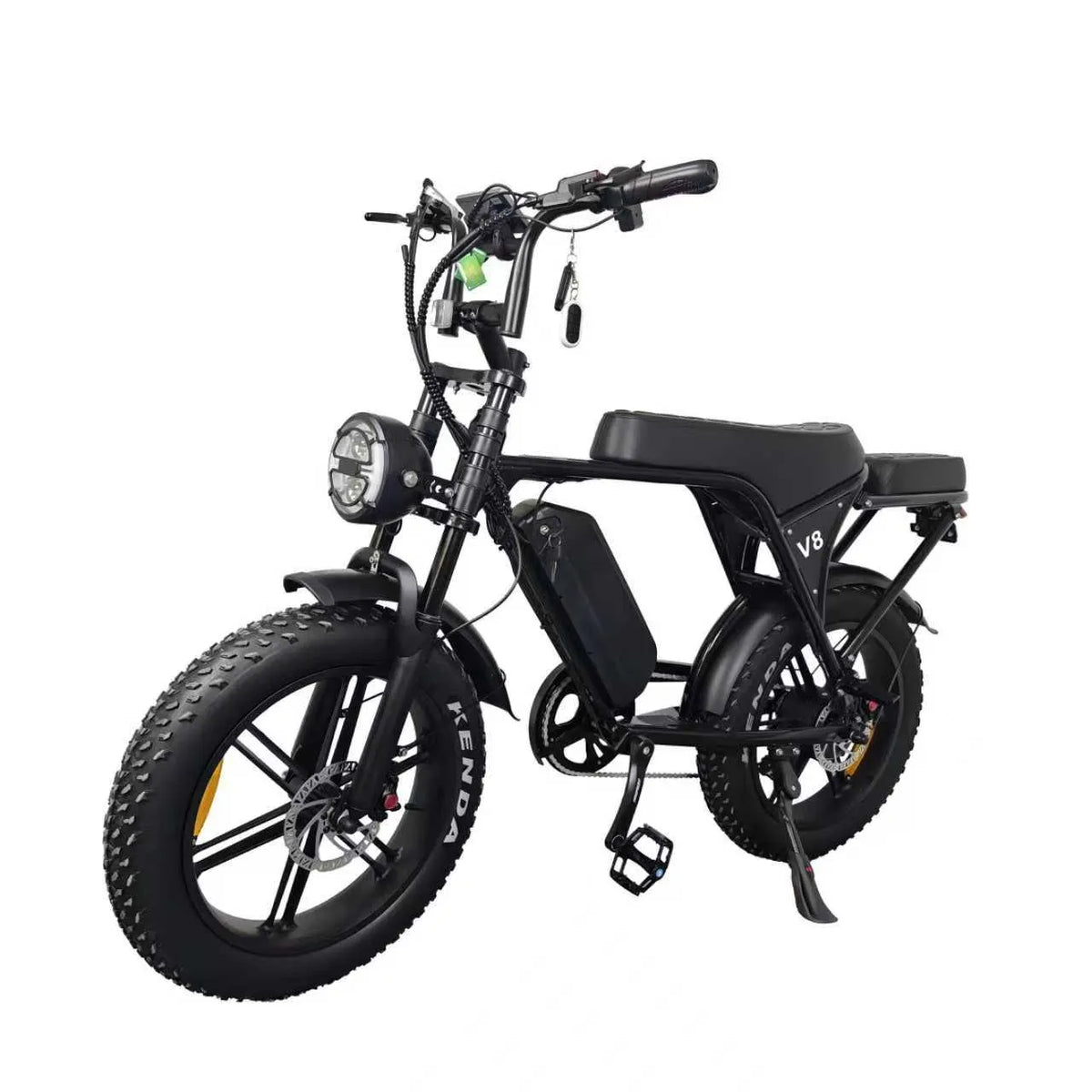 Fat Tyre 20" Off Road Electric Bike - Black Saddle