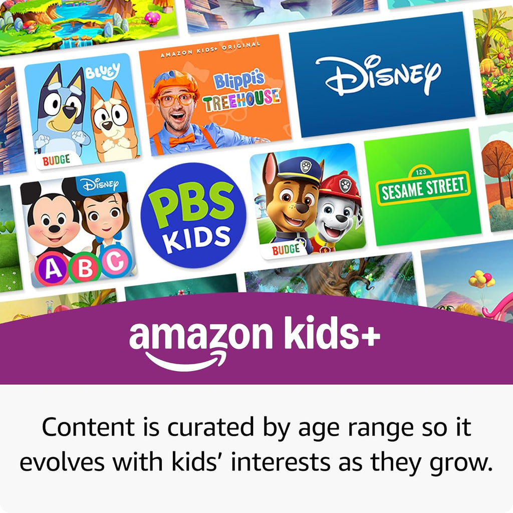 Amazon Fire HD 8 Kids tablet (newest model), ages 3-7. With bright 8" HD screen. Includes ad-free and exclusive content, parental controls and 13-hr battery, 32GB, Grape