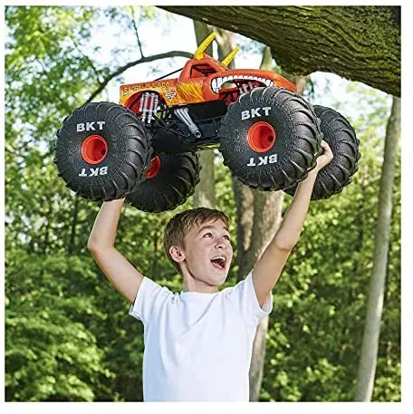 Monster Jam, Official Mega Grave Digger All-Terrain Remote Control Monster Truck with Lights