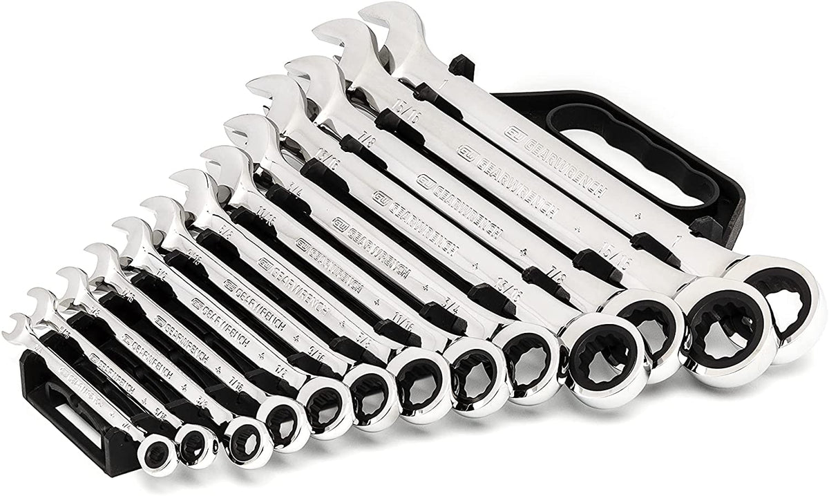 GEARWRENCH 12 Point Ratcheting Combination Wrench Set