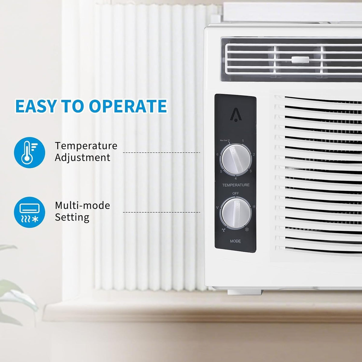 Smart 6000 BTU WiFi Window Air Conditioner, Window AC Unit with Remote and App Control, Timer Function and Easy Installation Kit, for Rooms up to 350