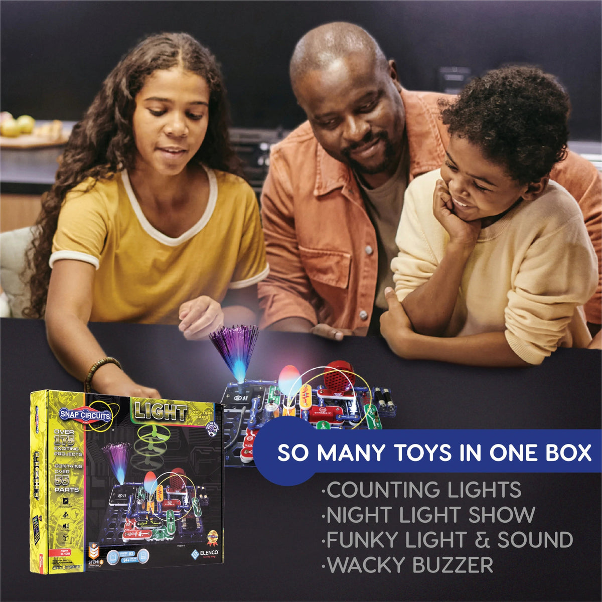 Snap Circuits® Light SCL175 | Electronics Exploration Kit | Over 175 Projects | STEM Educational Toys for Kids 8+