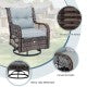 3 Pieces Outdoor Swivel Rocker Set with Small Side Table