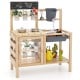 Mud Kitchen Playset with Sink and Plants Observation Room