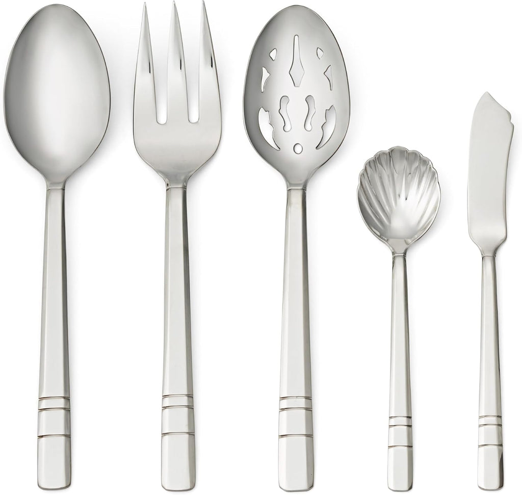 Henckels Madison Square 65-piece Flatware Set,18/10 Stainless Steel, Silver