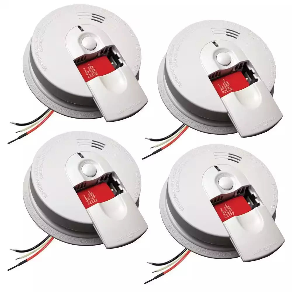 Firex 4 Pack Hardwired Smoke Detector with Ionization Sensor