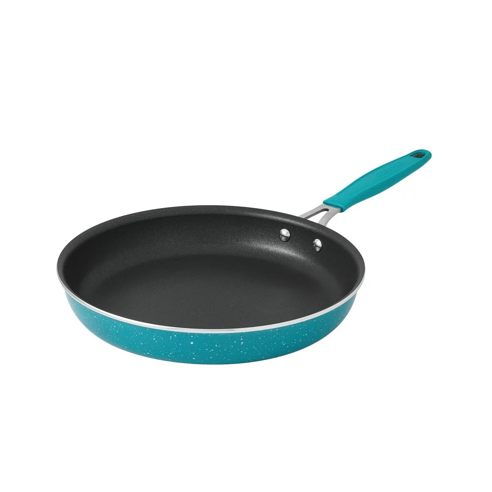 The Pioneer Woman Brilliant Blooms 38-Piece Cookware Set, Teal �C Complete Kitchen Solution with Floral Design