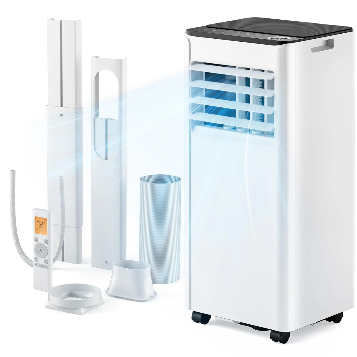 9000 BTU Portable Air Conditioner with Dehumidifier, Sleep Mode & Remote Control