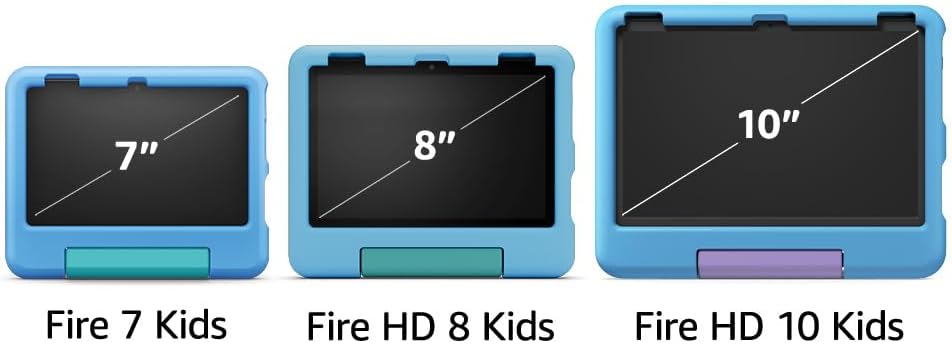 Amazon Fire HD 8 Kids tablet (newest model), ages 3-7. With bright 8" HD screen. Includes ad-free and exclusive content, parental controls and 13-hr battery, 32GB, Grape