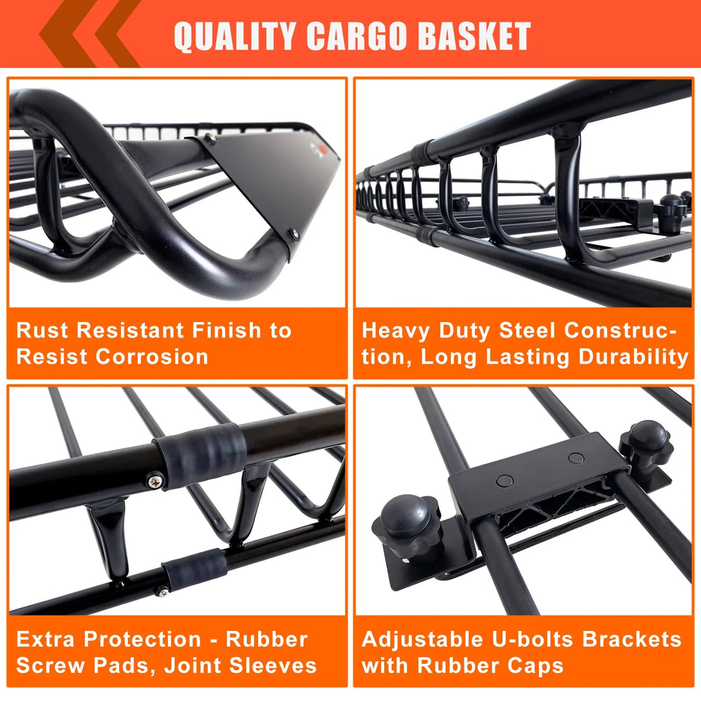 MeeFar Roof Rack Carrier Basket Universal Rooftop