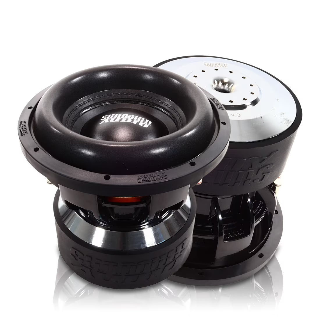 Sundown Audio 2000W RMS Dual 1-Ohm Voice Coil 10" Car Subwoofers, Black