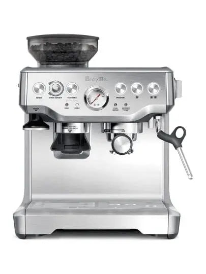 Breville Barista Express BES870XL Espresso Machine, Brushed Stainless Steel, Manual, Built-in Grinder, 67 oz Water Tank