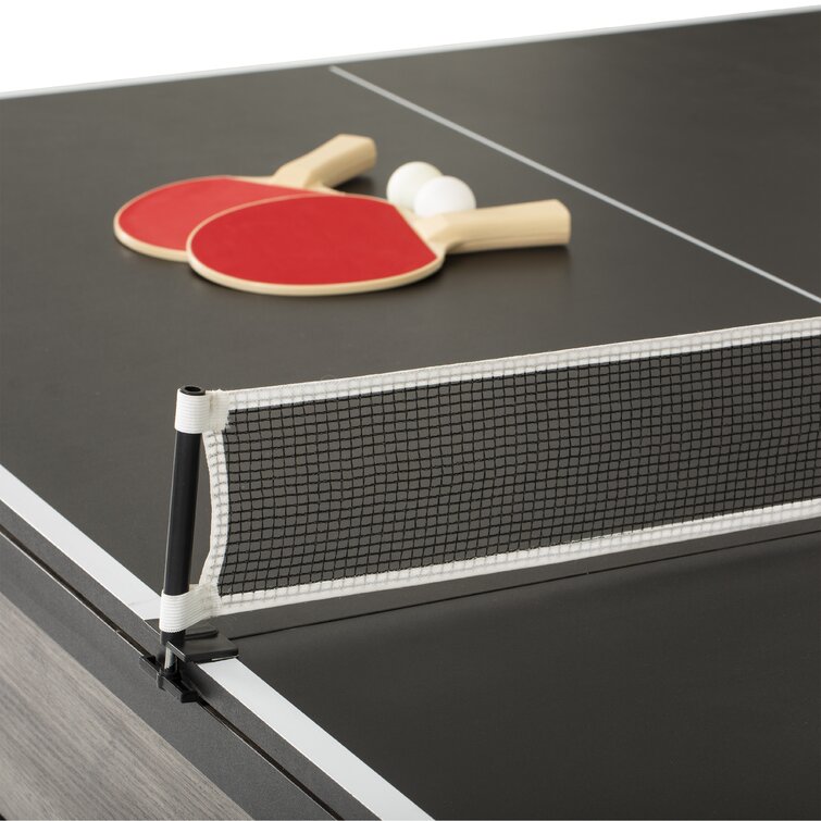 7�� 3-in-1 Combination Table Includes Billiards, Table Tennis, & Dining Table