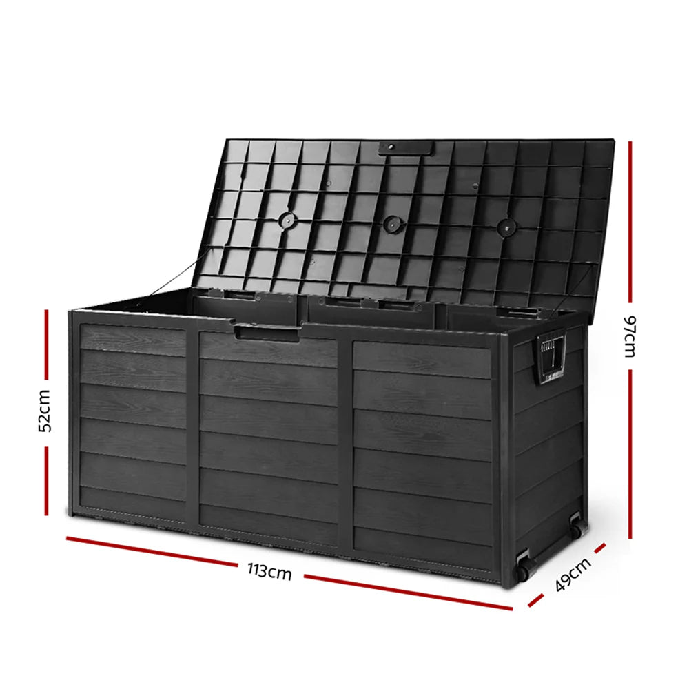 Weather-Resistant 290L Storage Box with Wheels - Gardeon