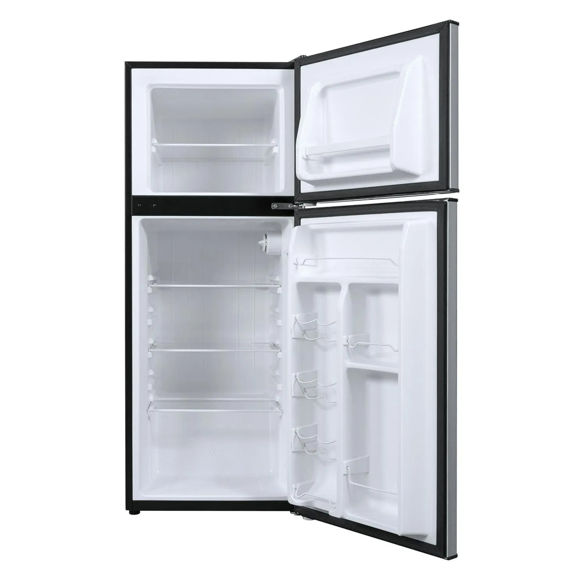 4.6. Cu ft Two Door Mini Refrigerator with Freezer, Stainless Steel