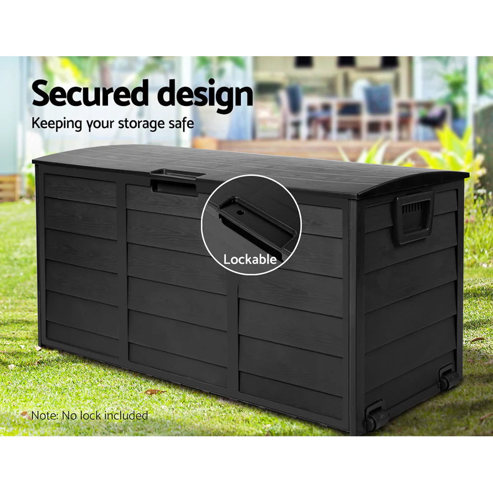 Weather-Resistant 290L Storage Box with Wheels - Gardeon