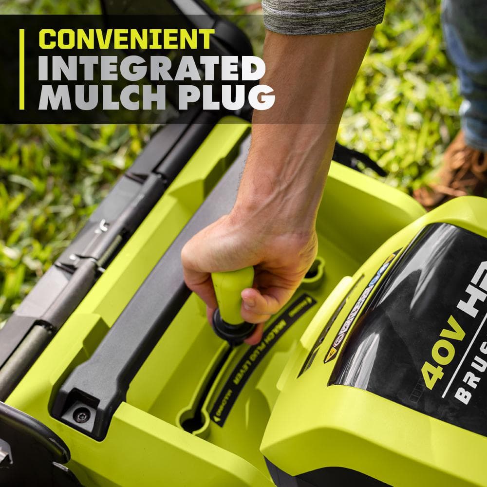 Ryobi 40V HP Brushless 21-in Self-Propelled AWD Lawn Mower �C Whisper Series �C Includes (2) 6.0Ah Batteries and Charger