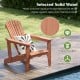 Solid Wood Adirondack Chair with High  Backrest and Wide Armrests