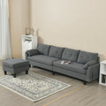 Reversible Sectional Sofa Couch L-Shaped Sofa Couch with Ottoman