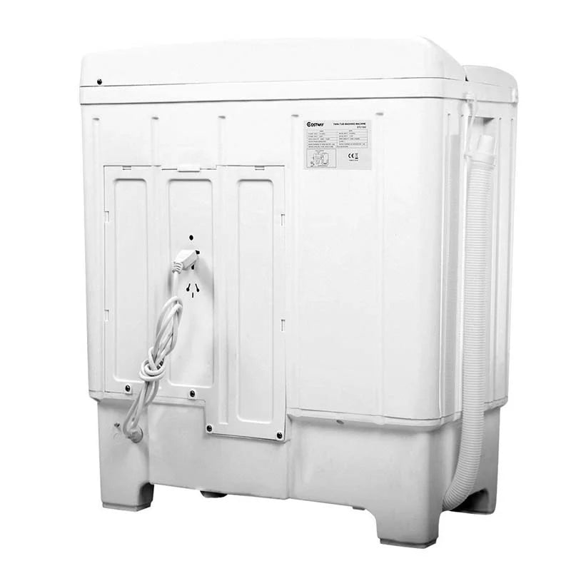 17.6 LBS Portable Washing Machine, Twin Tub Spin Top Load Washer Dryer Combo for RV Dorm Apartment