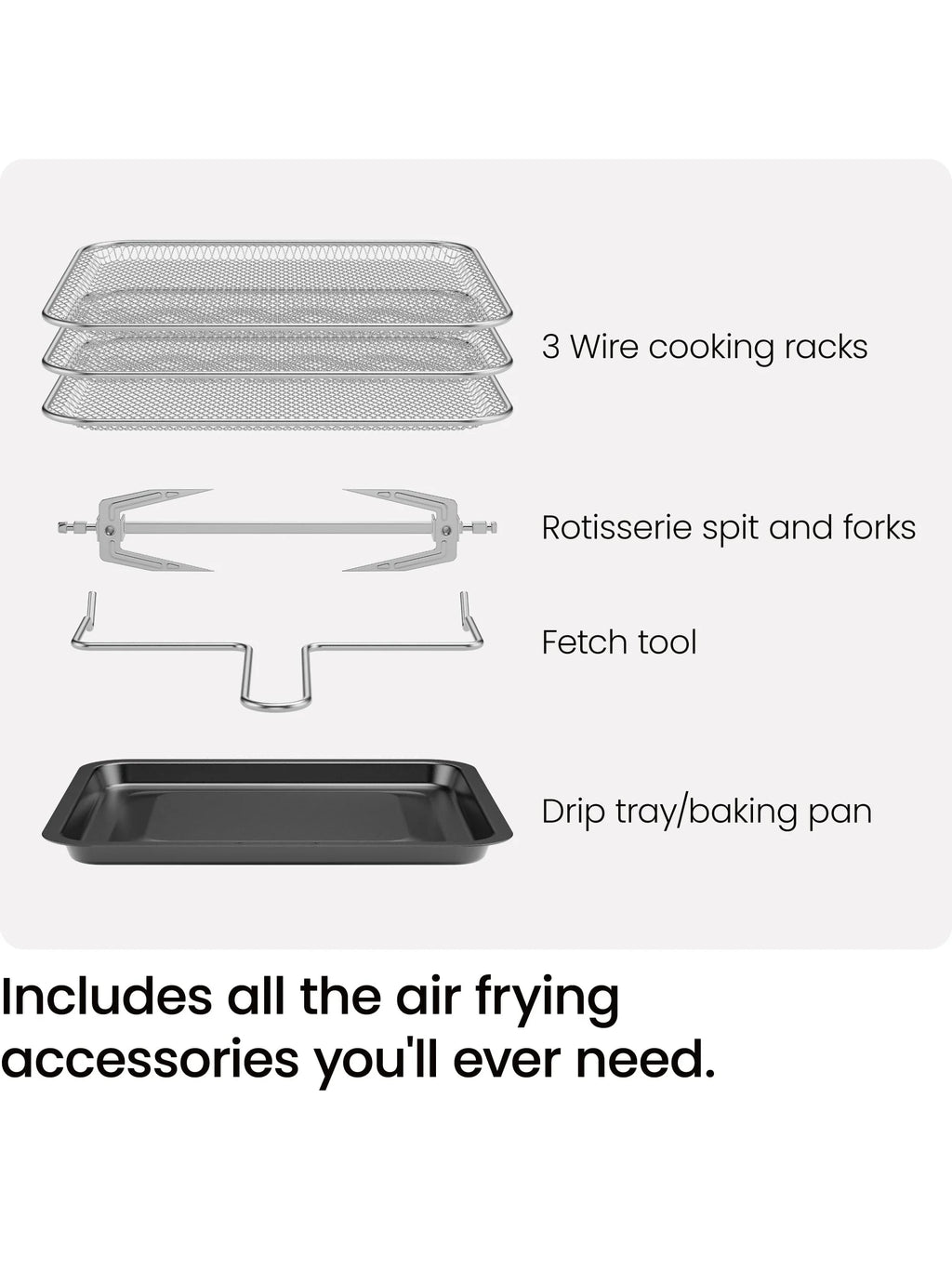 CHEFMAN Multifunctional Digital Air Fryer+ Rotisserie, Dehydrator, Convection Oven, 17 Touch Screen Presets Fry, Roast, Dehydrate, Bake, XL 10L Family Size, Auto Shutoff, Large Easy-View Window, Black
