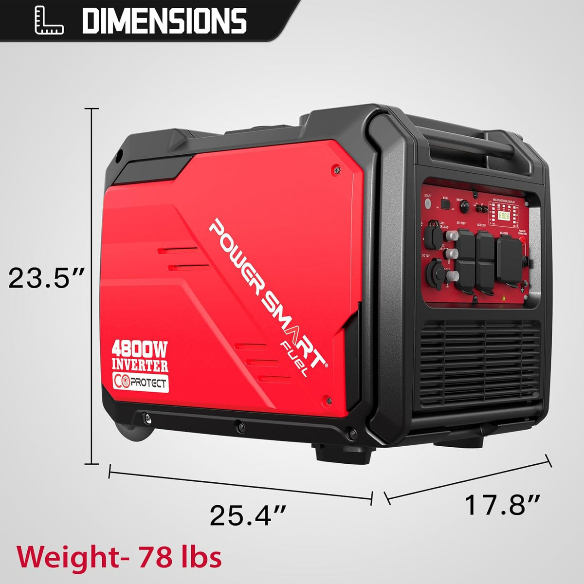 5000 Watt Portable Inverter Generator with Electric Start  30 Amp for Home Use and Emergency Backup  CO Protect  Super Quiet