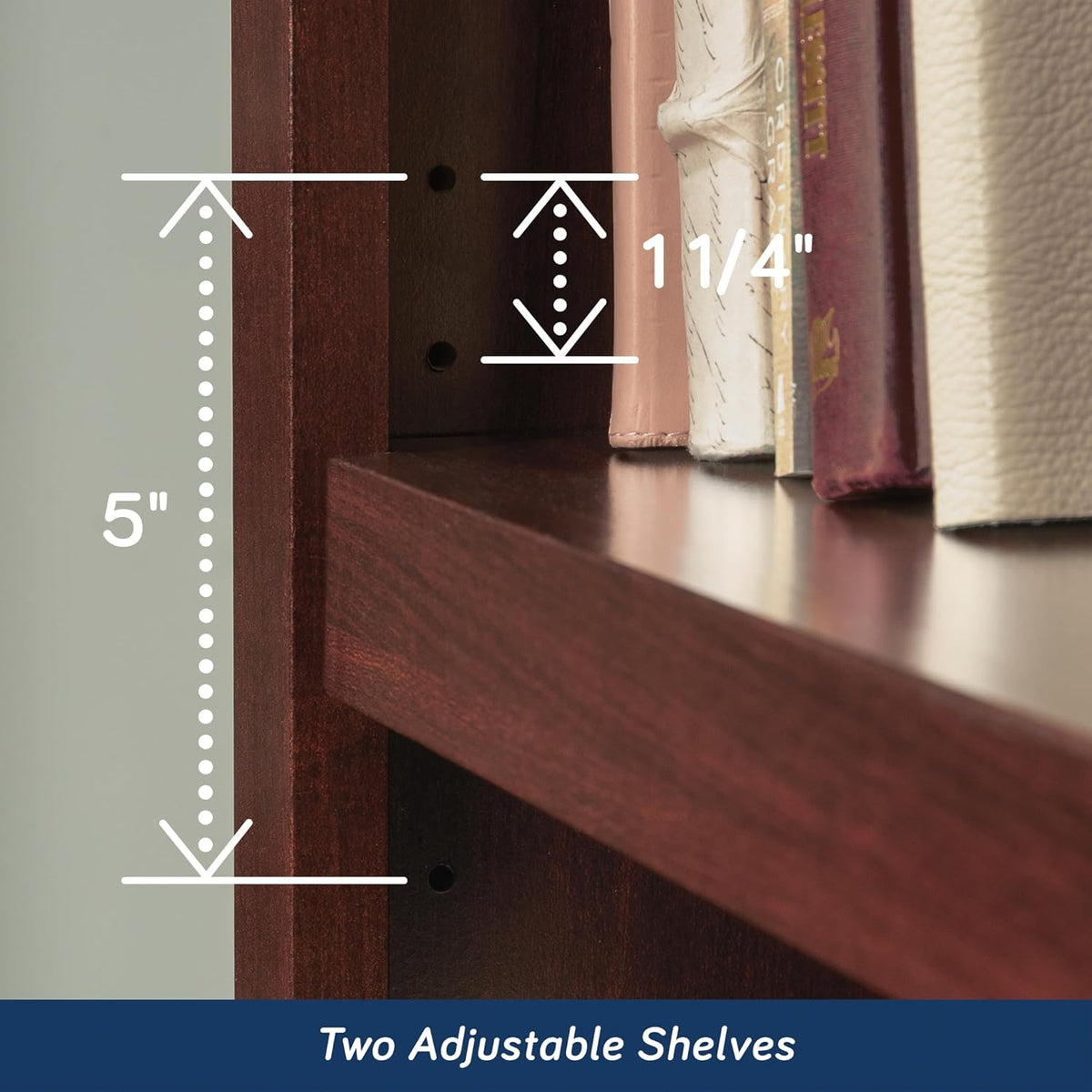 Sauder Miscellaneous Storage 3-Shelf Bookcase/ Book shelf, Select Cherry finish